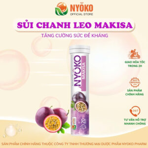 Viên sủi vitamin chanh dây tăng sức đề kháng cho cơ thể vị chanh leo lọ 20 viên NYOKO