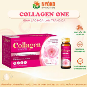 Collagen nuớc uống thủy phân chiết xuất da cá tuyết cao cấp nhật bản trẻ hóa sáng da mờ thâm hộp 10 chai Nyoko